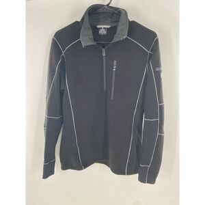 Women's Kuhl Full Zip Jacket Size Small Gray Hooded Silver Oak Embroidered